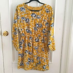 J Crew Long Sleeve Dress w/ Beautiful Pattern (Size 6)